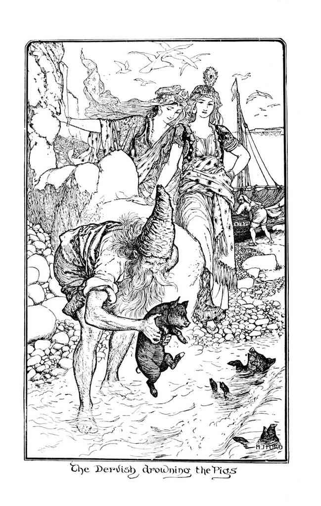 Andrew Lang Grey Fairy Book 246 Vintage Illustration A4 Photo Print