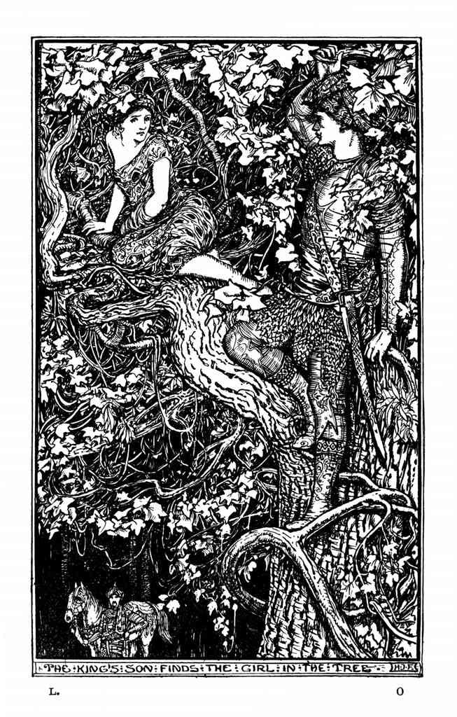 Andrew Lang Lilac Fairy Book 196 Vintage Illustration A4 Photo Print