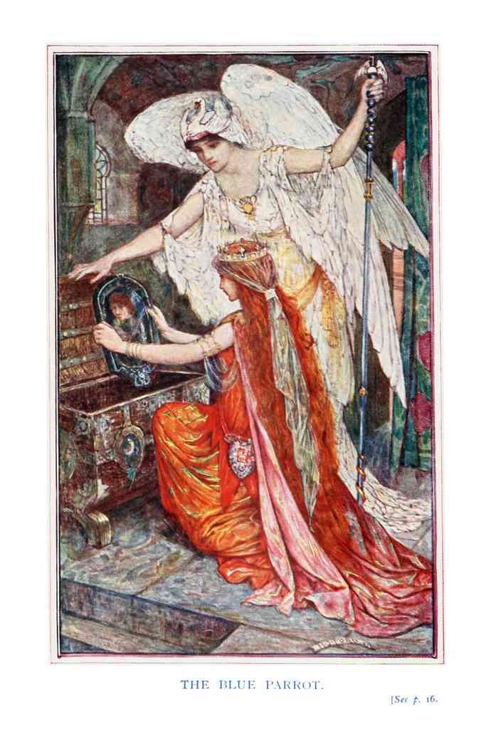 Andrew Lang Olive Fairy Book 003 Vintage Illustration A4 Photo Print