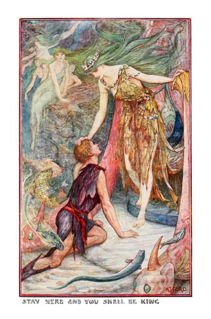 Andrew Lang Olive Fairy Book 069 Vintage Illustration A4 Photo Print