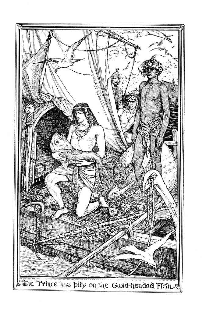 Andrew Lang Olive Fairy Book 184 Vintage Illustration A4 Photo Print