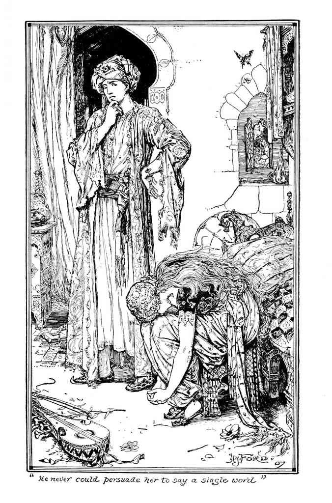Andrew Lang Olive Fairy Book 193 Vintage Illustration A4 Photo Print