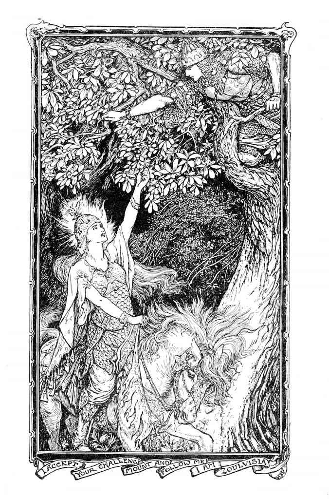 Andrew Lang Olive Fairy Book 220 Vintage Illustration A4 Photo Print