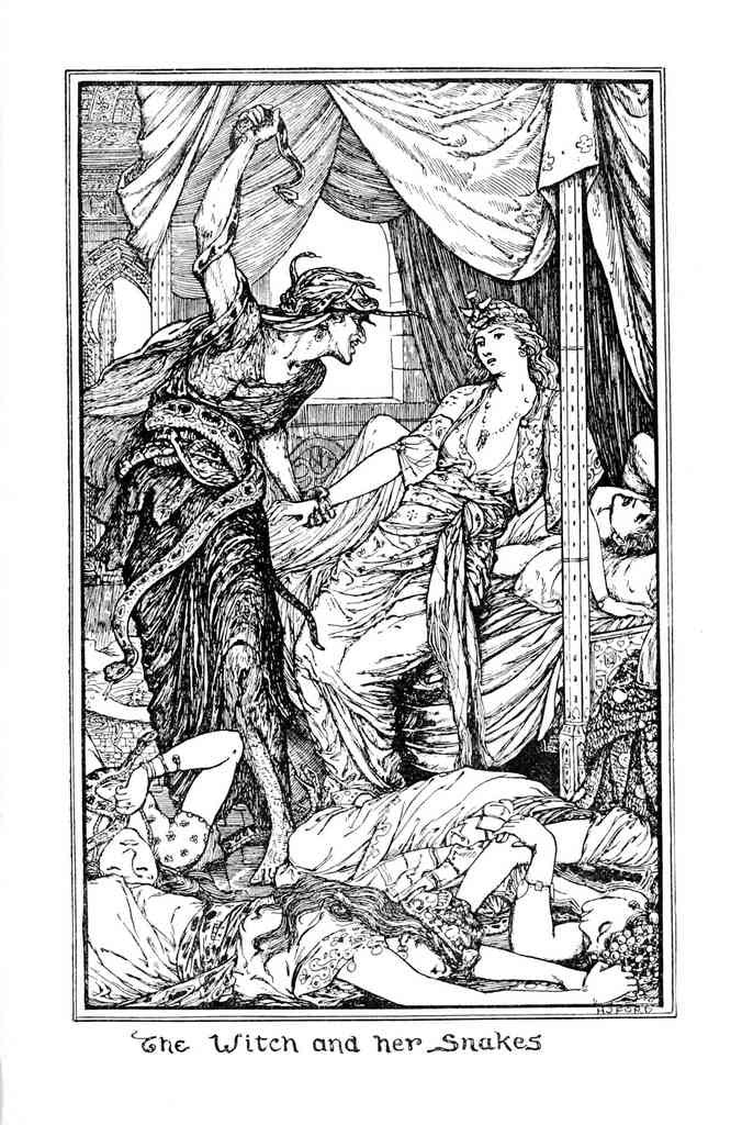 Andrew Lang Olive Fairy Book 228 Vintage Illustration A4 Photo Print