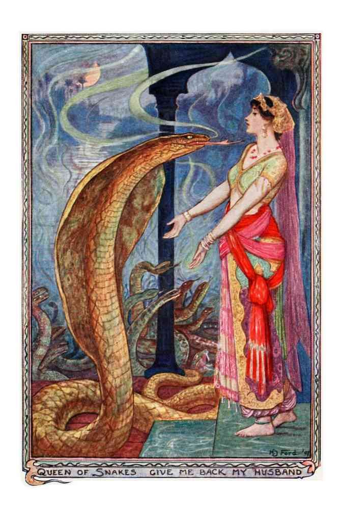 Andrew Lang Olive Fairy Book 255 Vintage Illustration A4 Photo Print