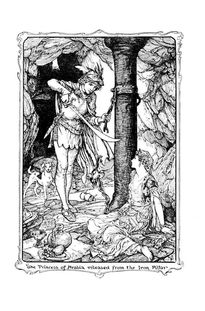 Andrew Lang Olive Fairy Book 264 Vintage Illustration A4 Photo Print