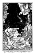 Andrew Lang Olive Fairy Book 281 Vintage Illustration A4 Photo Print