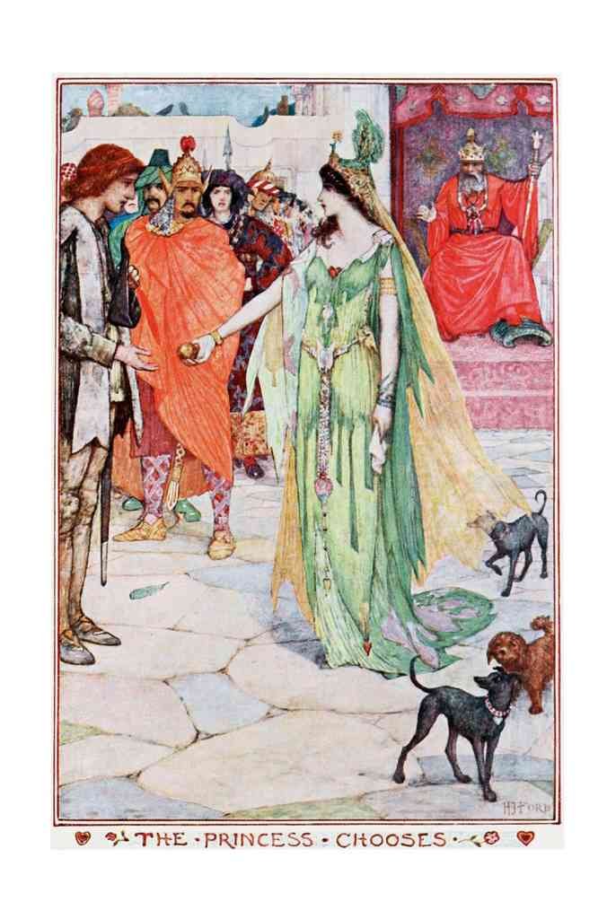 Andrew Lang Olive Fairy Book 291 Vintage Illustration A4 Photo Print