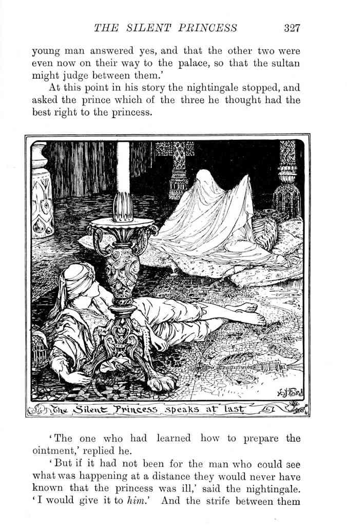 Andrew Lang Olive Fairy Book 327 Vintage Illustration A4 Photo Print