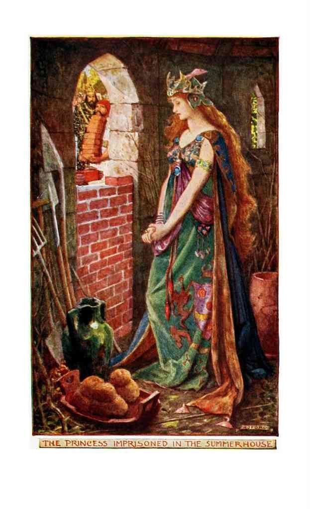 Andrew Lang Orange Fairy Book 360 Vintage Illustration A4 Photo Print