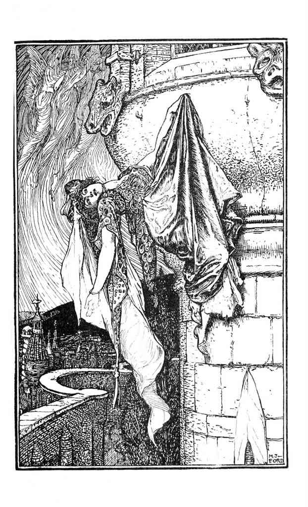 Andrew Lang Pink Fairy Book 172 Vintage Illustration A4 Photo Print