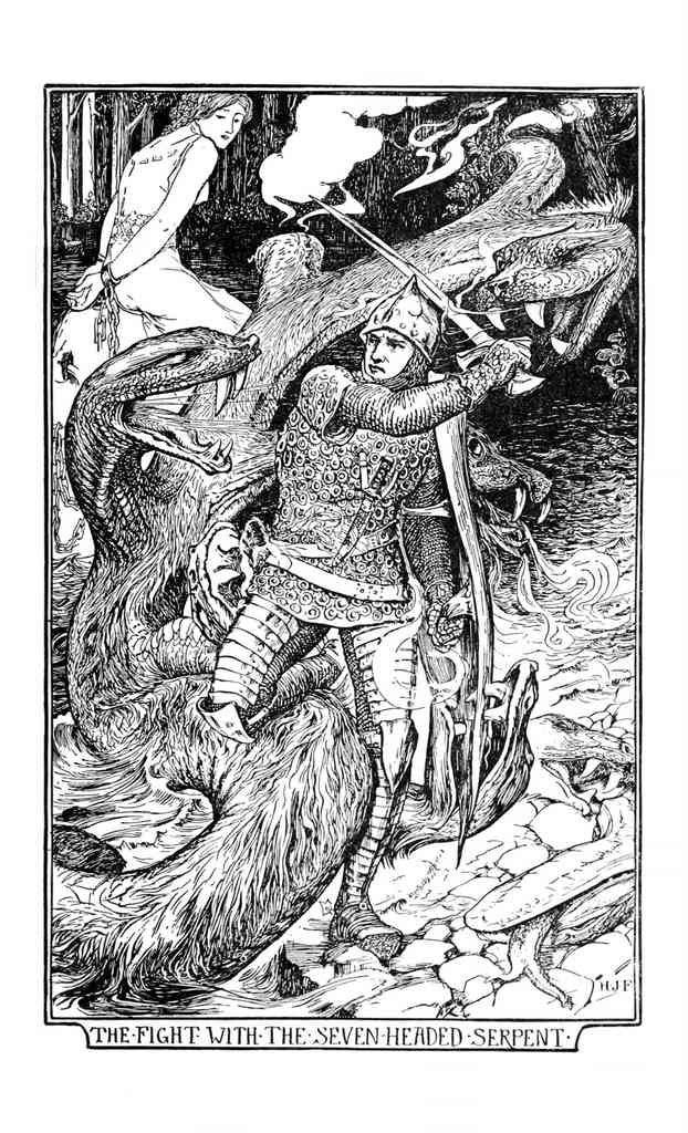 Andrew Lang Pink Fairy Book 220 Vintage Illustration A4 Photo Print