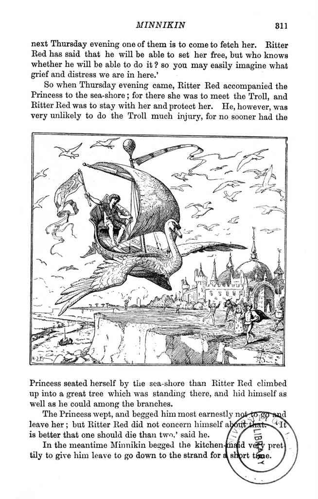 Andrew Lang Red Fairy Book 320 Vintage Illustration A4 Photo Print