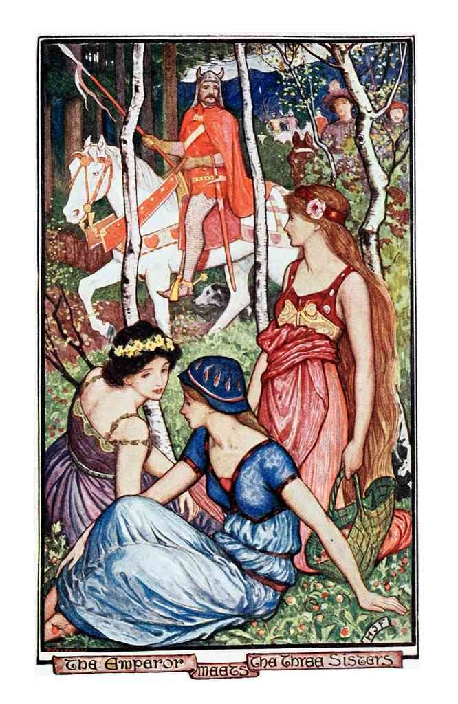 Andrew Lang Violet Fairy Book 003 Vintage Illustration A4 Photo Print
