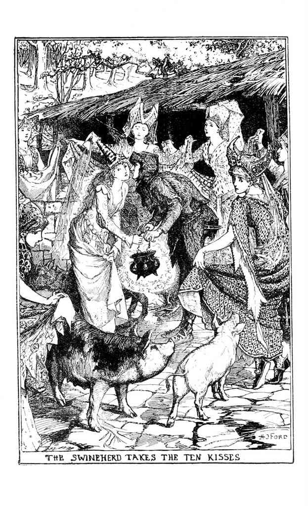 Andrew Lang Yellow Fairy Book 003 Vintage Illustration A4 Photo Print