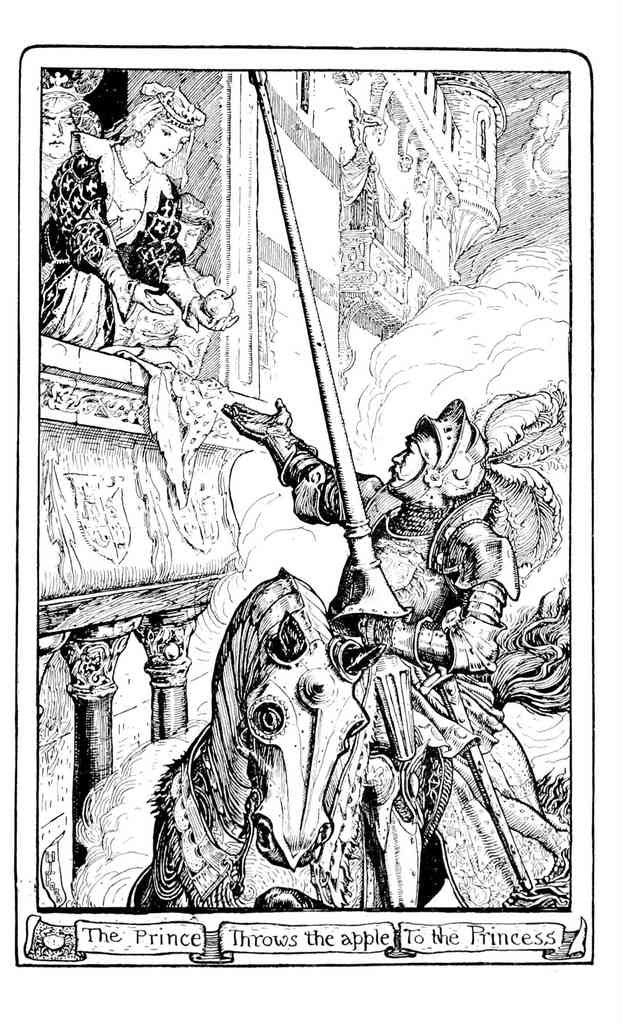 Andrew Lang Yellow Fairy Book 045 Vintage Illustration A4 Photo Print