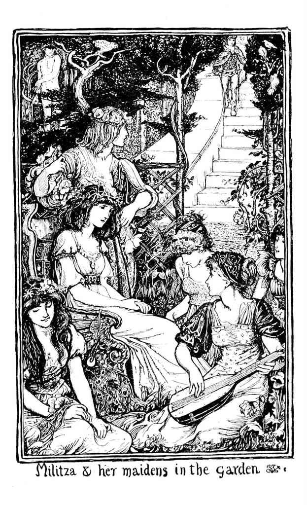 Andrew Lang Yellow Fairy Book 189 Vintage Illustration A4 Photo Print