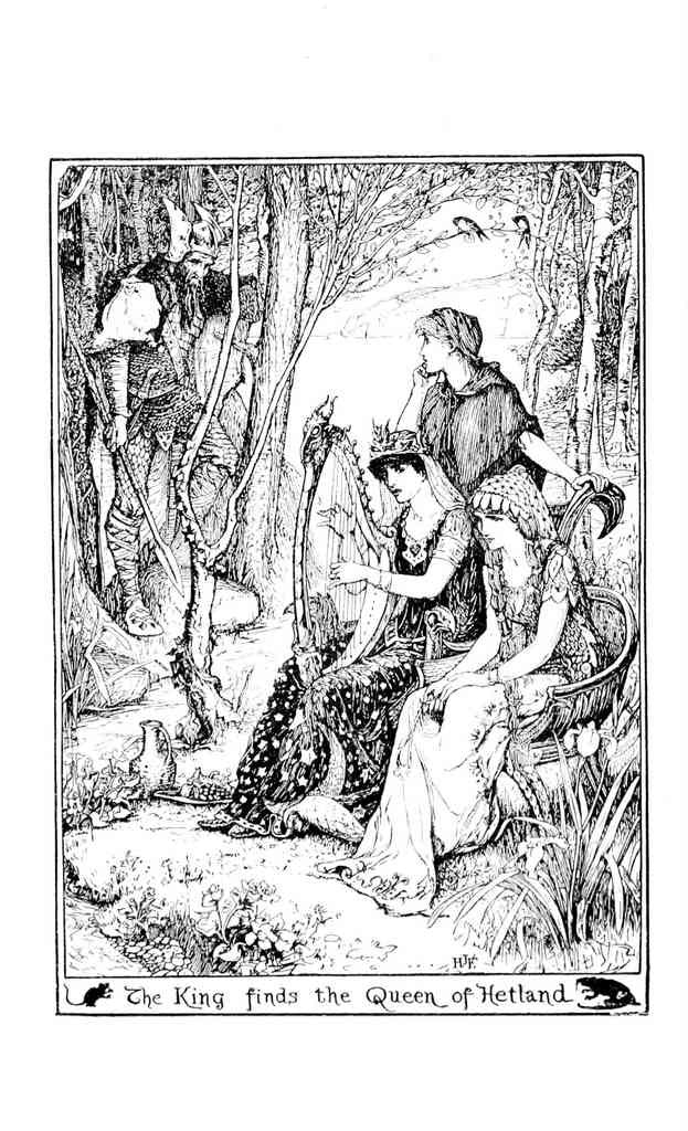 Andrew Lang Yellow Fairy Book 333 Vintage Illustration A4 Photo Print