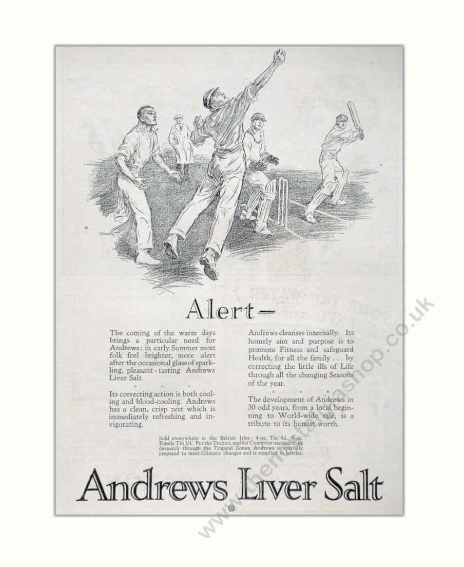 Andrews Liver Salt 1 Vintage Retro Advert Poster A4 Photo Print