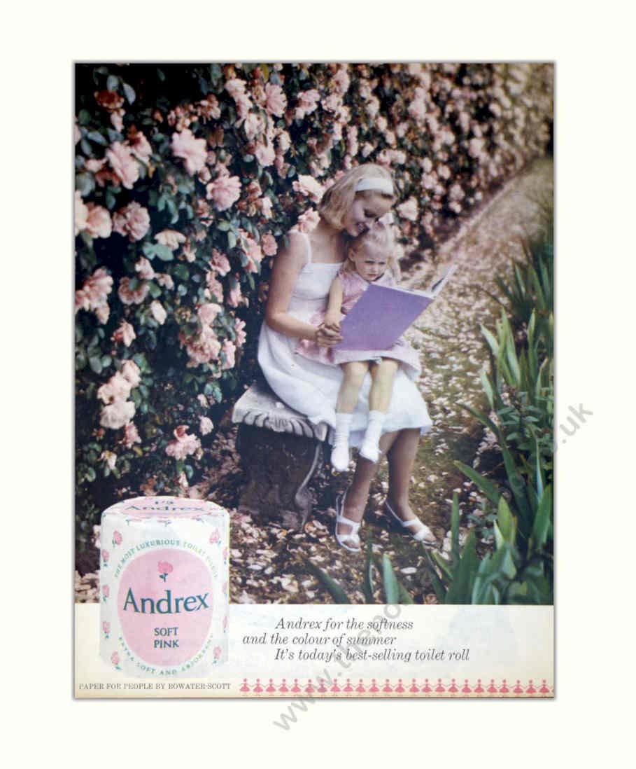 Andrex Soft Pink 1 Vintage Retro Advert Poster A4 Photo Print