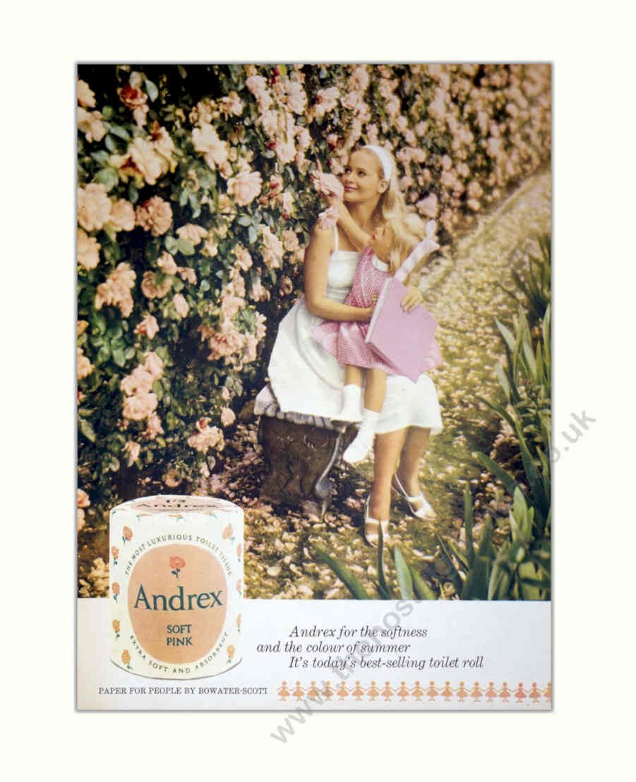 Andrex Soft Pink 4 Vintage Retro Advert Poster A4 Photo Print