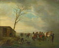 Andries Vermeulen A Scene on the Ice A4 Photo Print