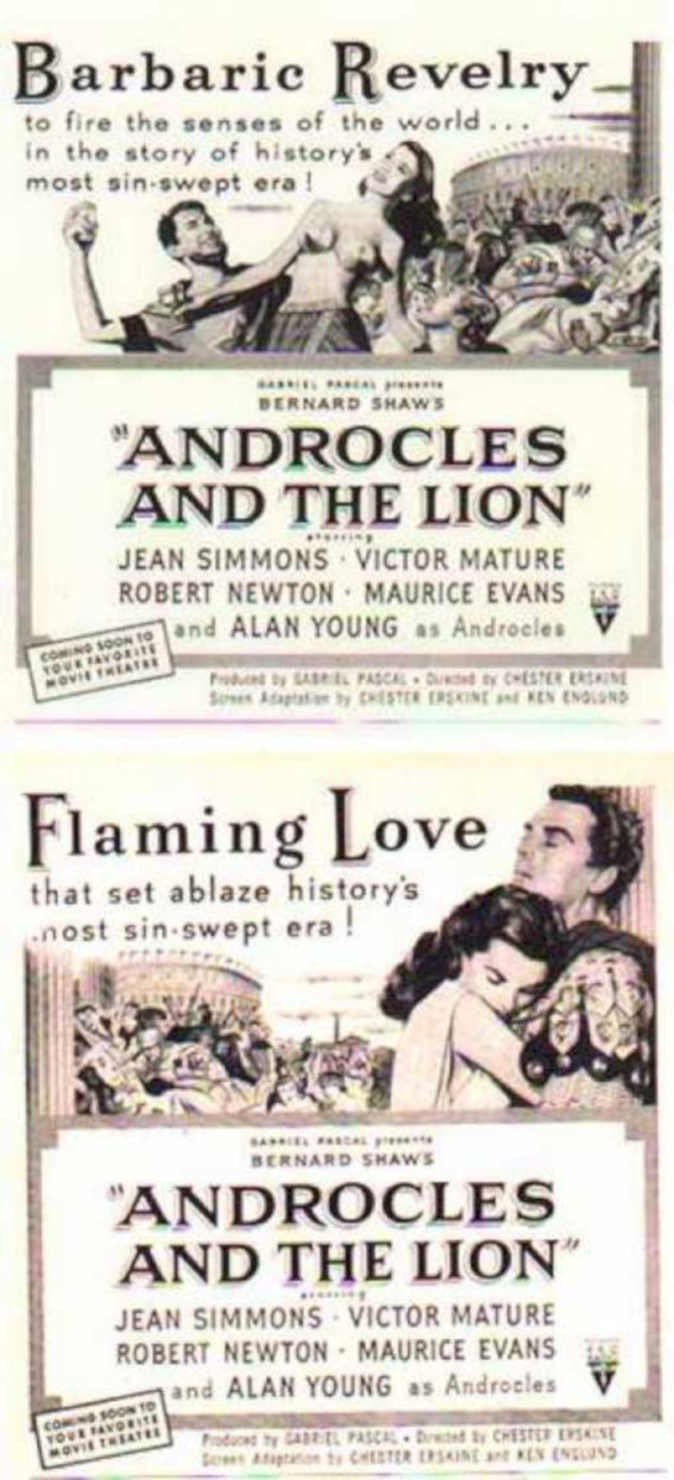 Androcles Lion Posters Vintage Retro Advert Ads A4 Photo Print