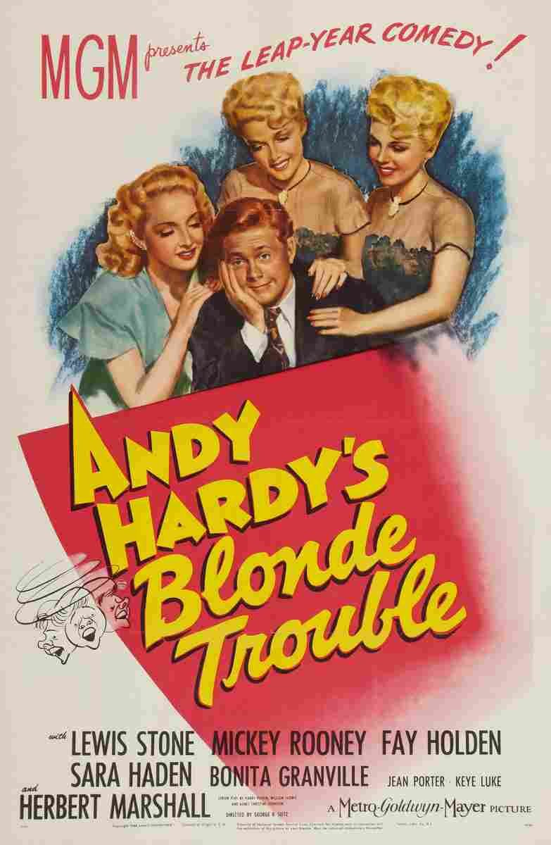 Andy Hardys Blonde Trouble 01 film star poster A4 Photo Print