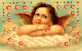 Angel Cloud Roses Vintage Retro Advert Poster A4 Photo Print