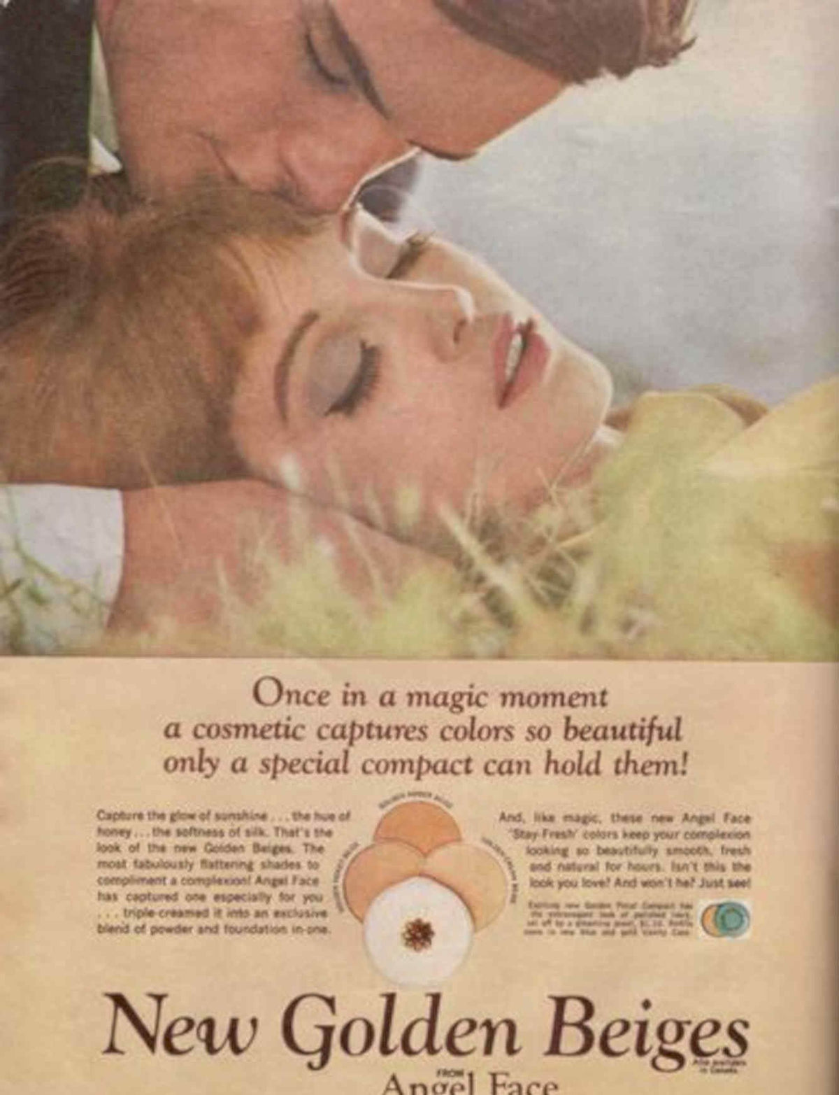 Angel Face Compact Vintage Retro Advert Poster A4 Photo Print