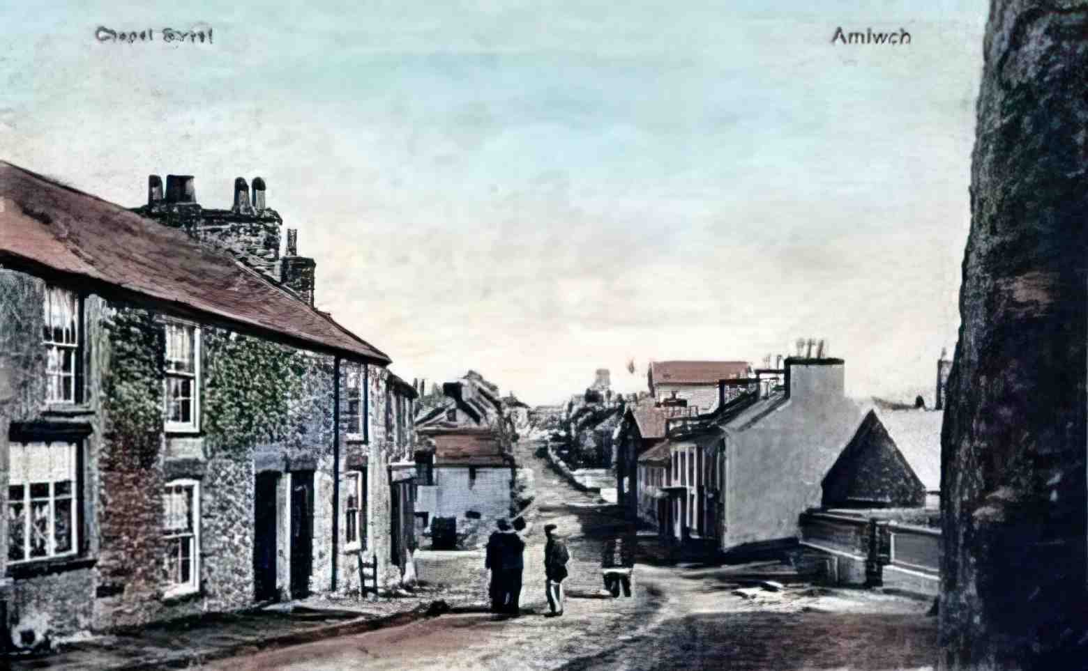 Anglesey Amlwch Chapel Street 1900s Vintage A4 Photo Print