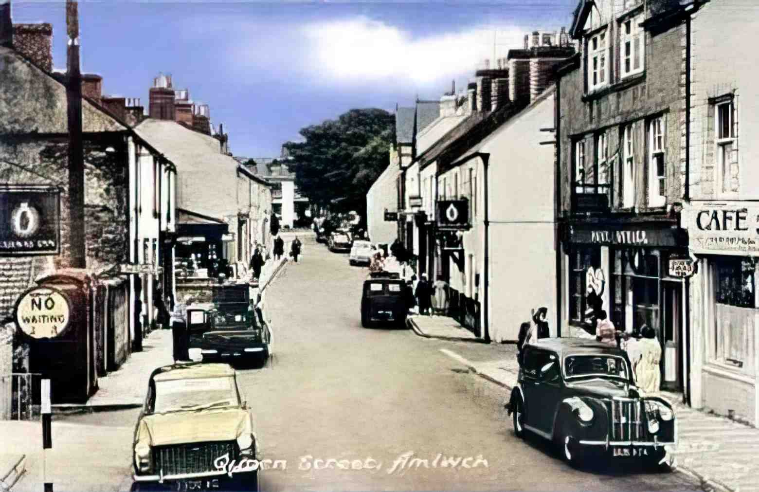 Anglesey Amlwch Queen Street Vintage A4 Photo Print