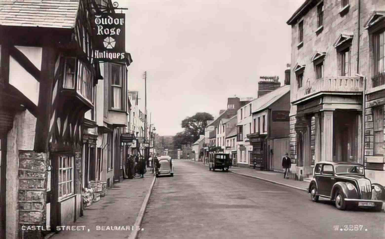 Anglesey Beaumaris Castle Street c1950 Vintage A4 Photo Print