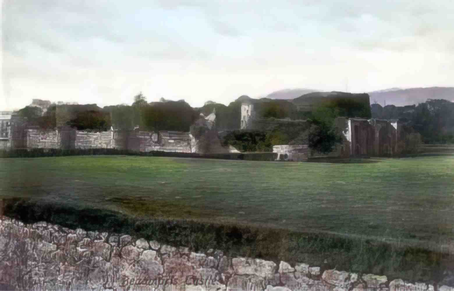 Anglesey Beaumaris Castle Vintage A4 Photo Print