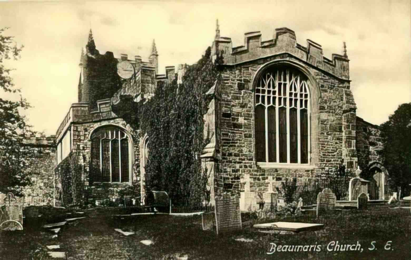 Anglesey Beaumaris Church Vintage A4 Photo Print