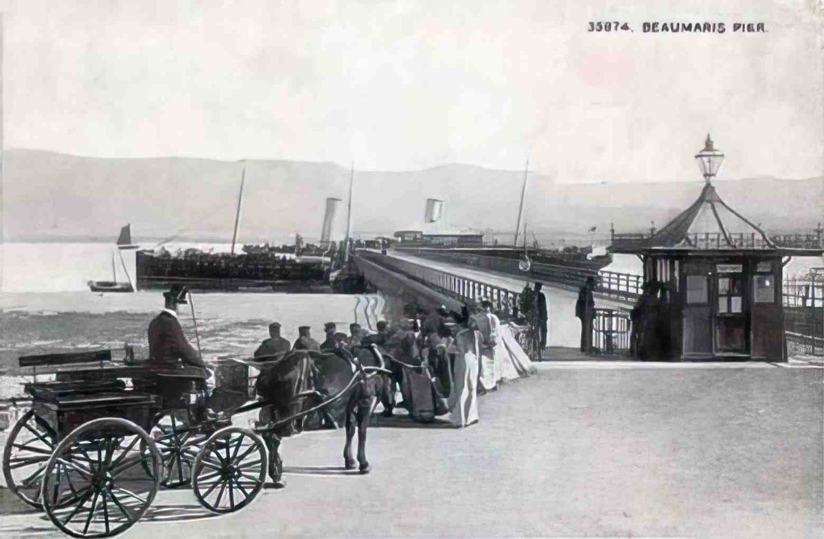 Anglesey Beaumaris Pier Early Vintage A4 Photo Print