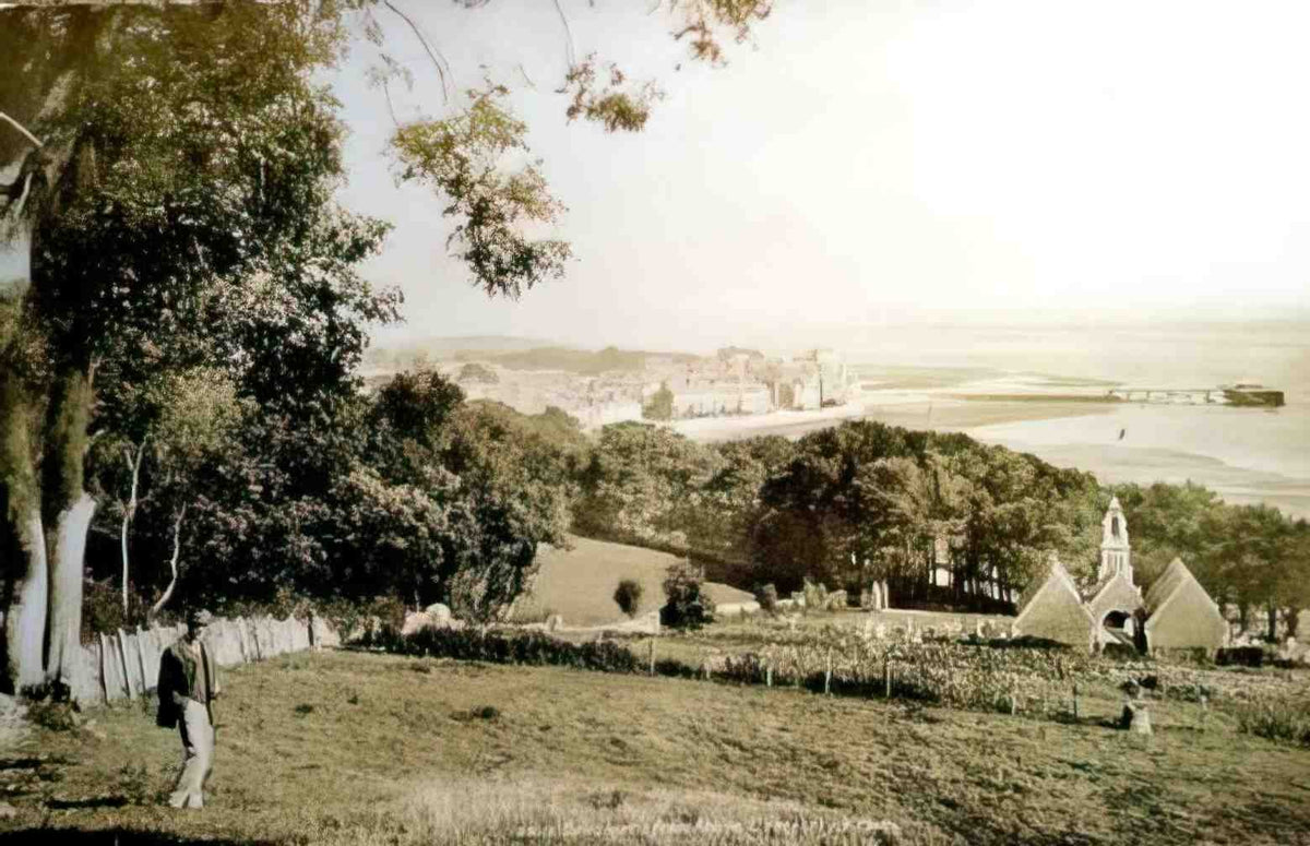 Anglesey Beaumaris from above the Cemetery 12110104 Vintage A4 Photo Print