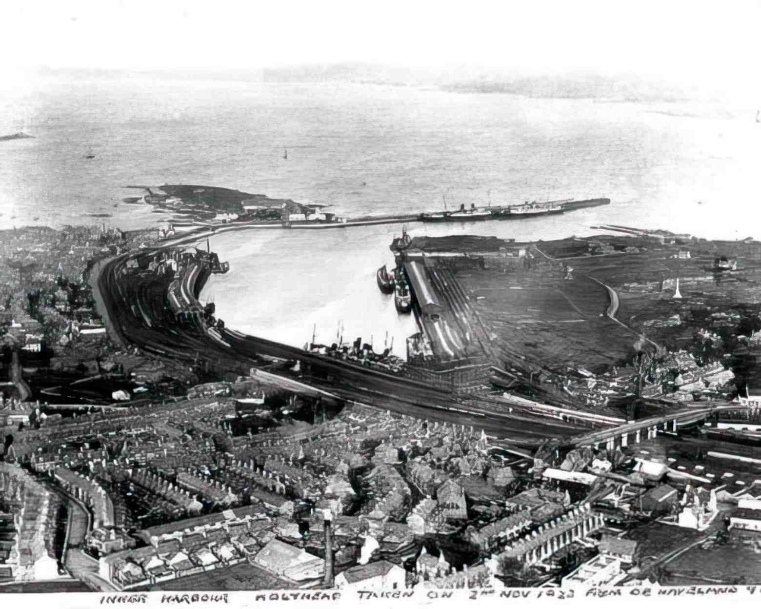 Anglesey Holyhead Aerial Photo 1923 Vintage A4 Photo Print