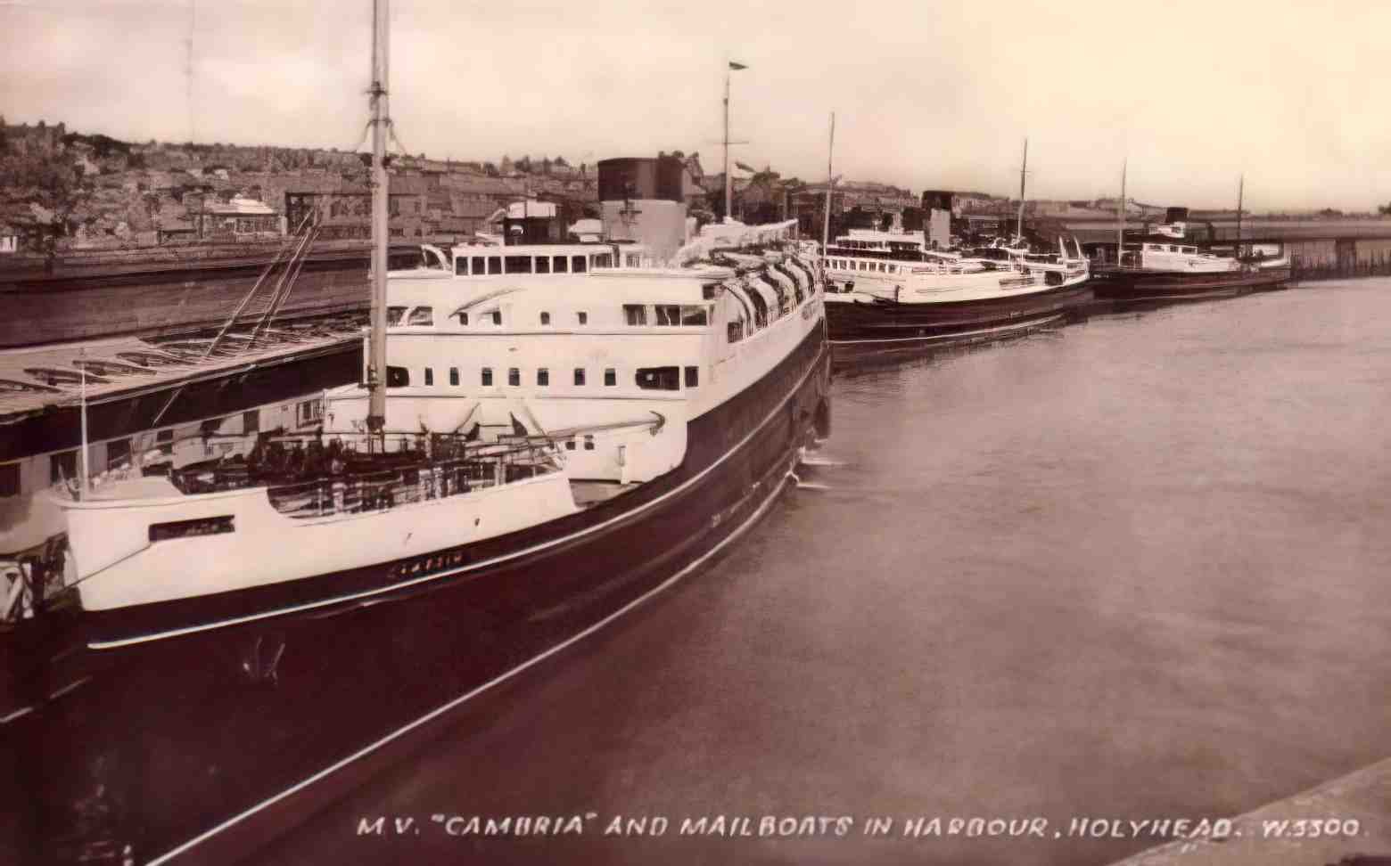 Anglesey Holyhead MV Cambria 1950s II Vintage A4 Photo Print