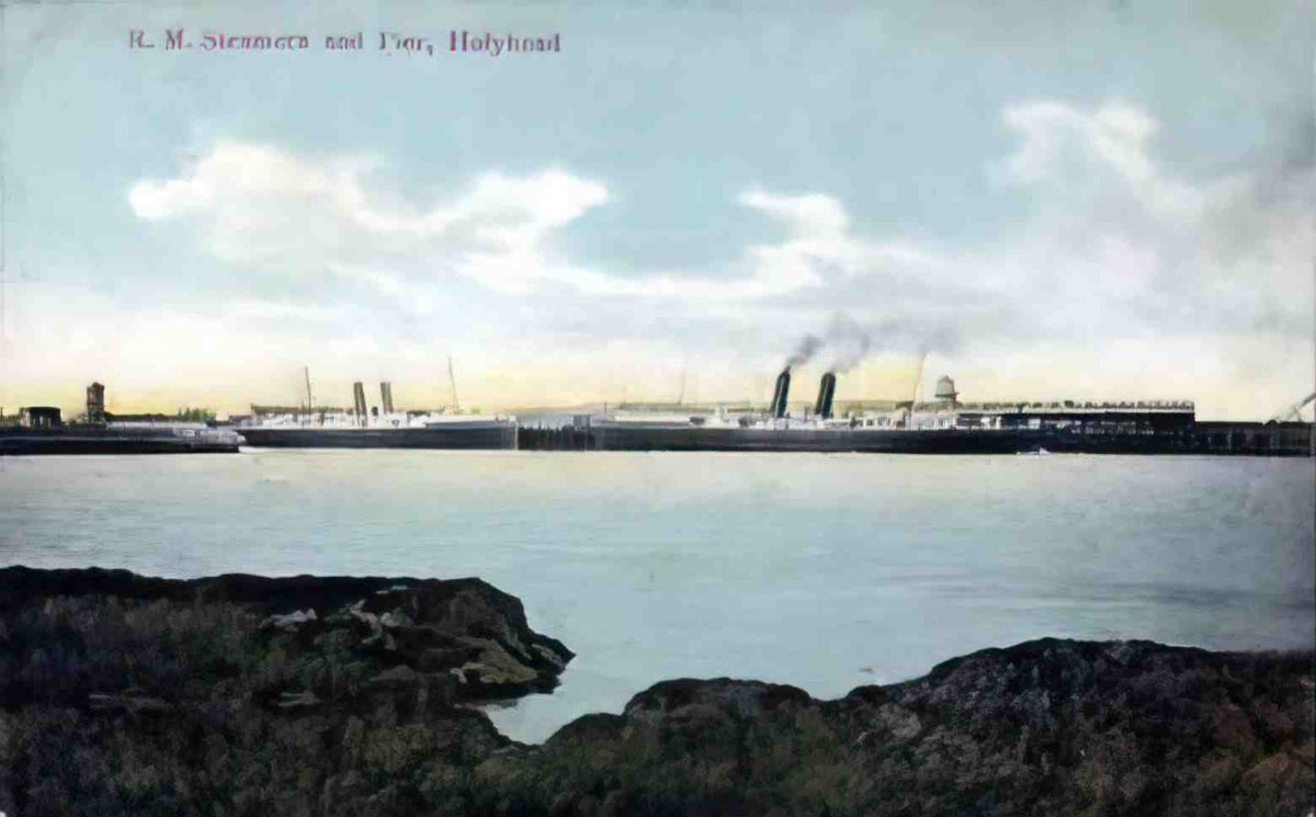 Anglesey Holyhead Mail Steamers 1900s Vintage A4 Photo Print