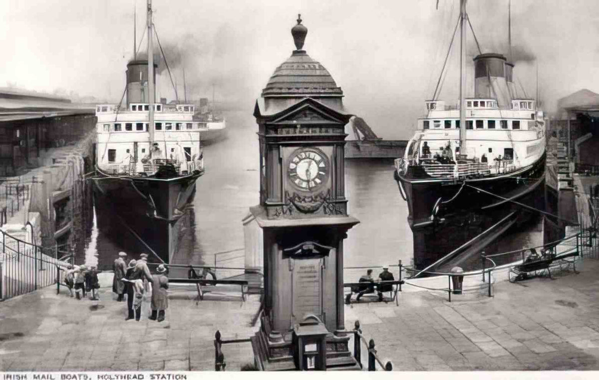 Anglesey Holyhead Mailboats Vintage A4 Photo Print