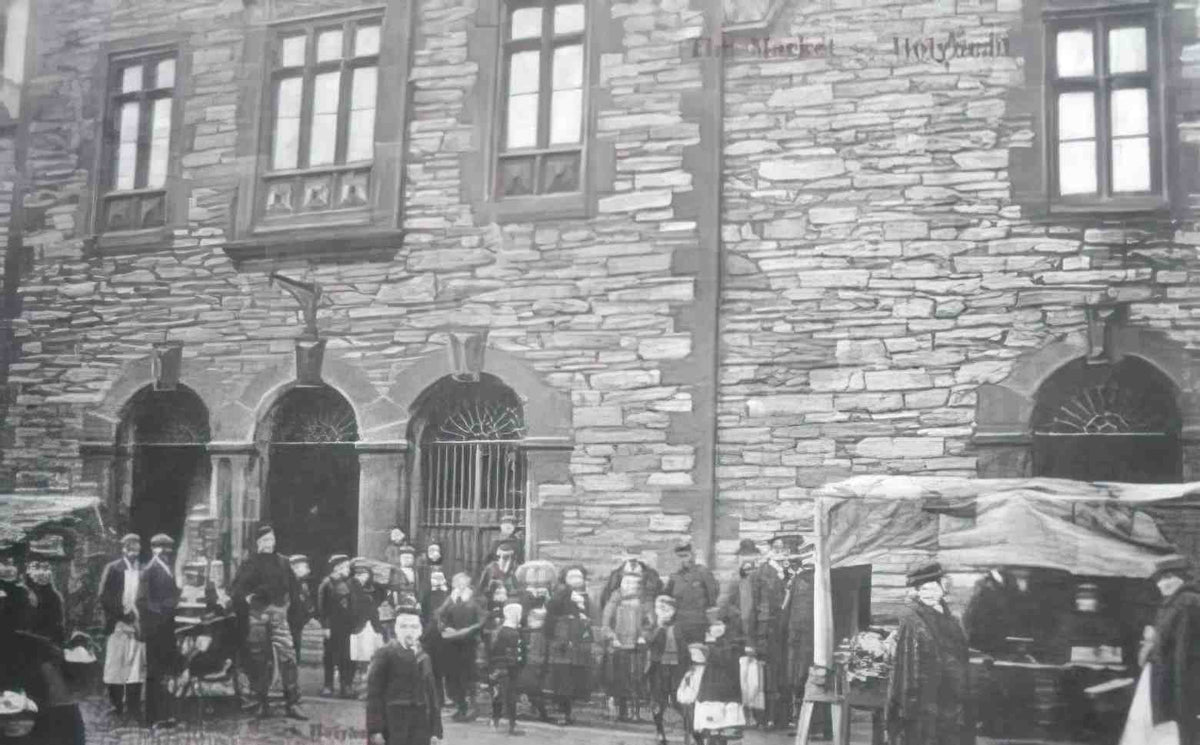 Anglesey Holyhead Market 1908 Vintage A4 Photo Print