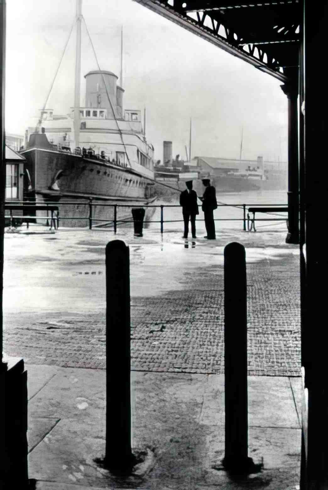 Anglesey Holyhead Railway Station and Mail Boat Vintage A4 Photo Print