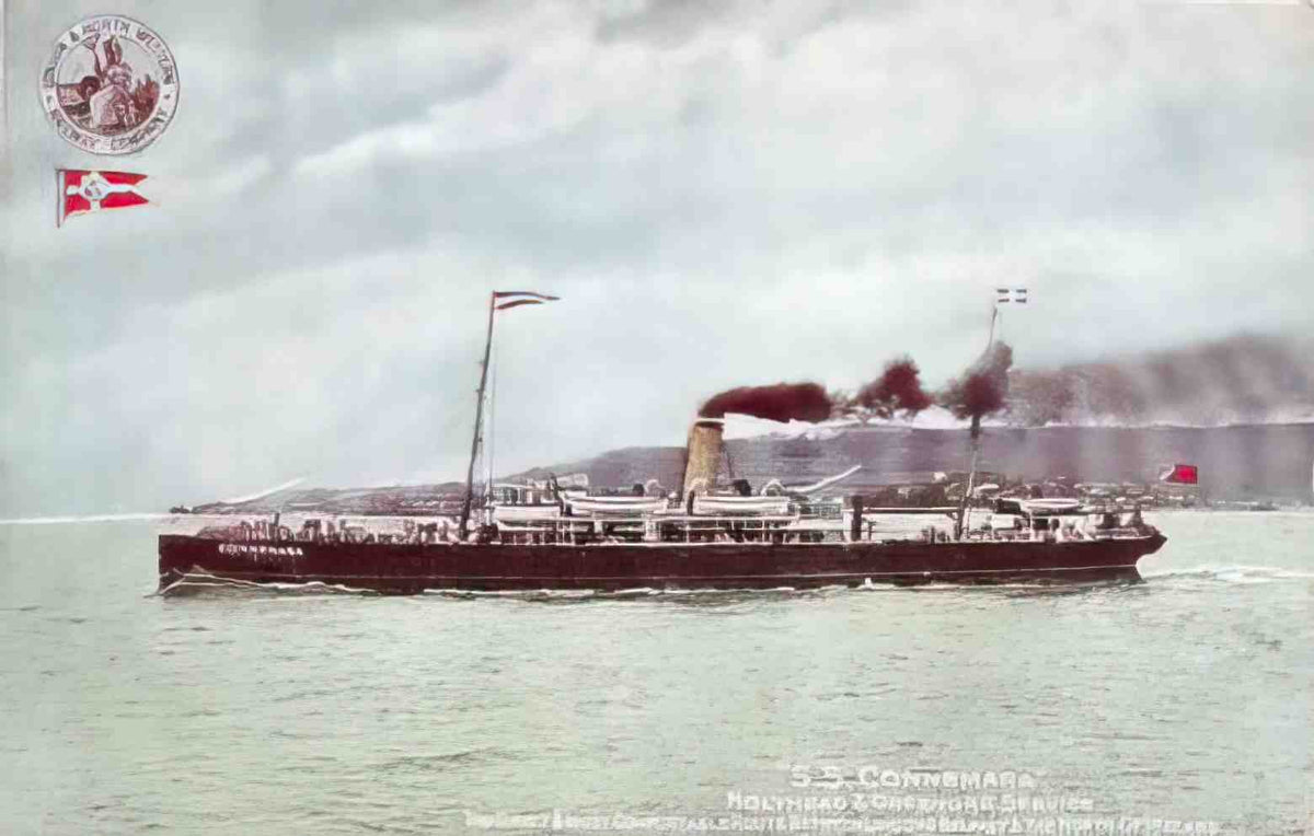 Anglesey Holyhead SS Connemara Vintage A4 Photo Print
