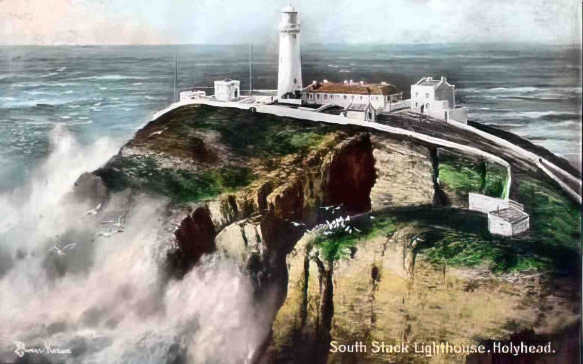 Anglesey Holyhead South Stack 1924 Art Vintage A4 Photo Print