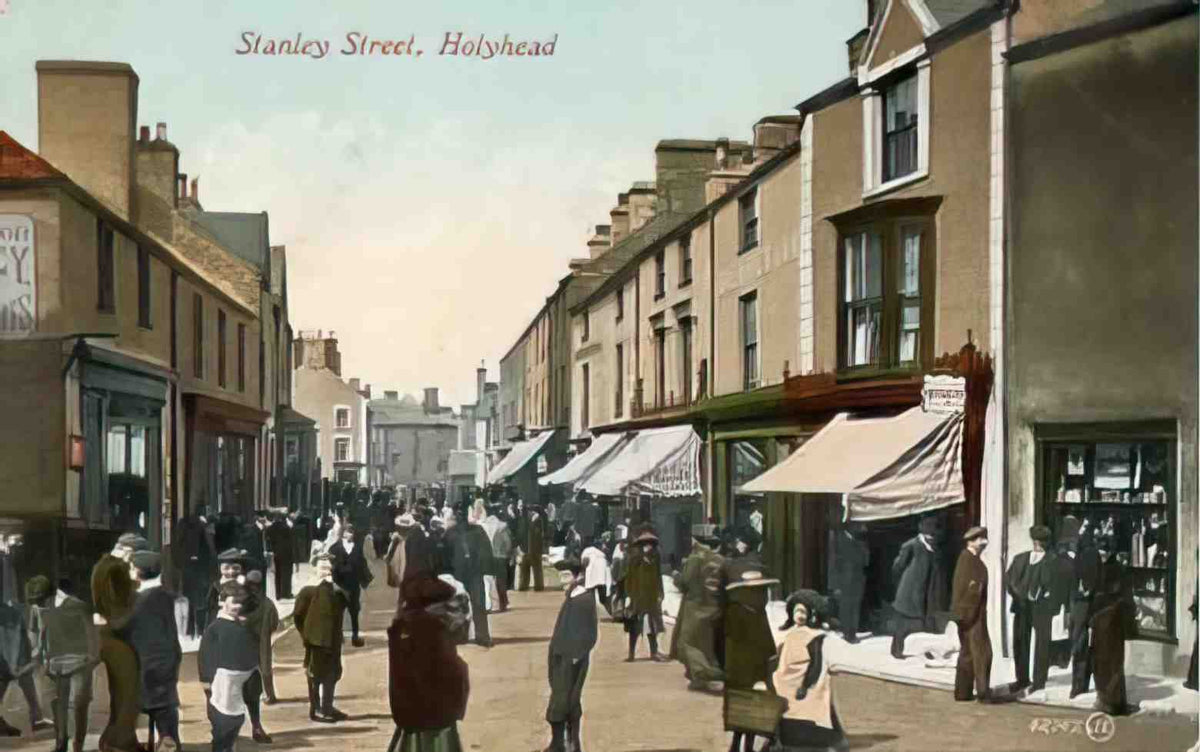 Anglesey Holyhead Stanley Street New Vintage A4 Photo Print