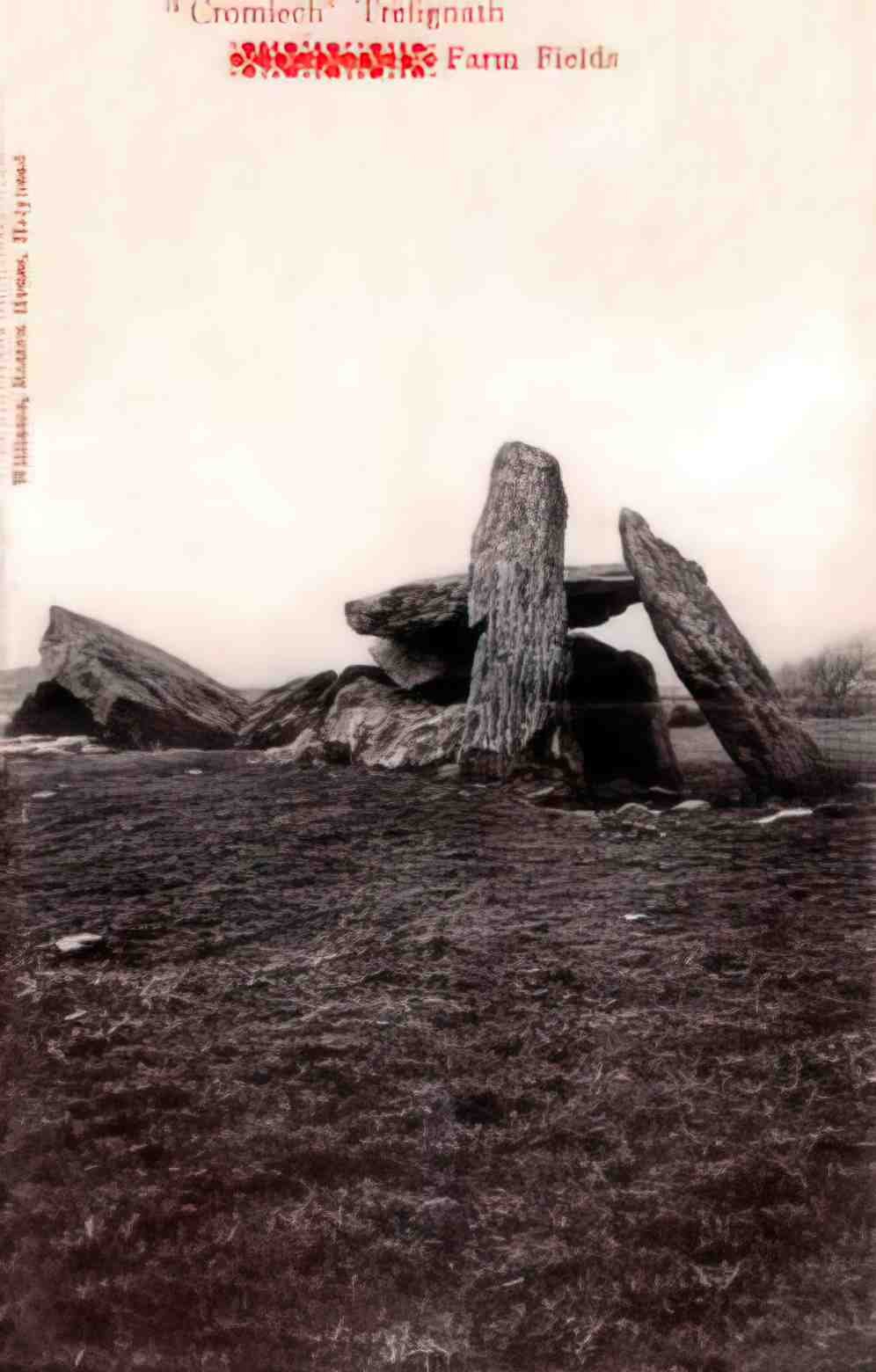 Anglesey Holyhead Trefignath Cromlech 1904 Vintage A4 Photo Print