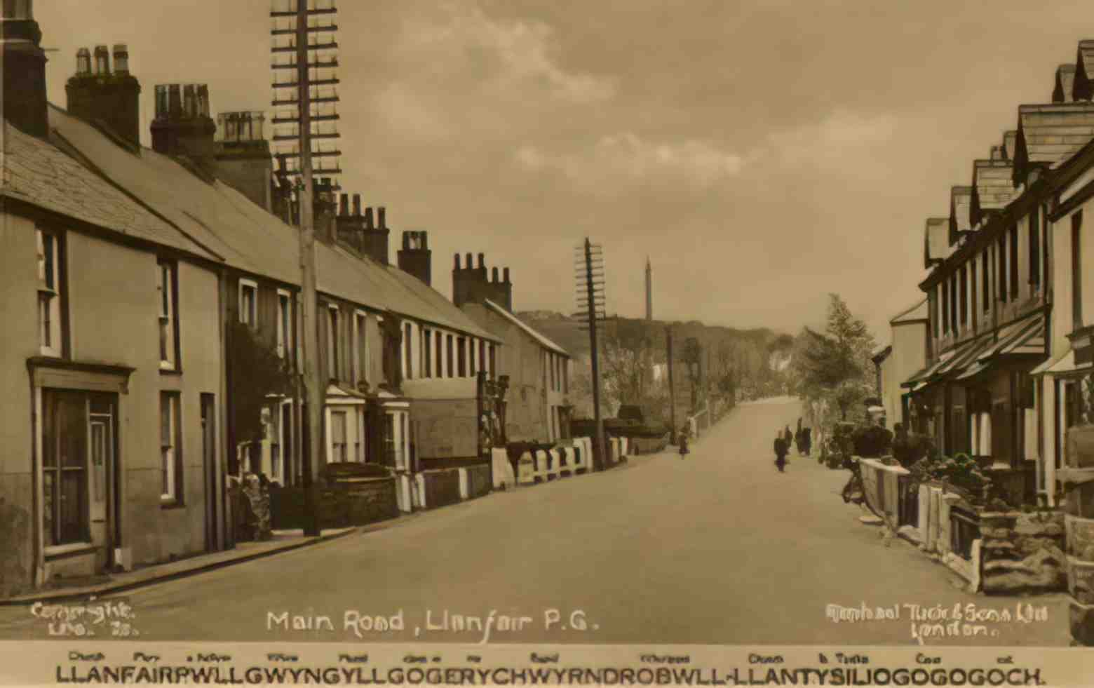 Anglesey Llanfairpwllgwyngyll 1910s Vintage A4 Photo Print