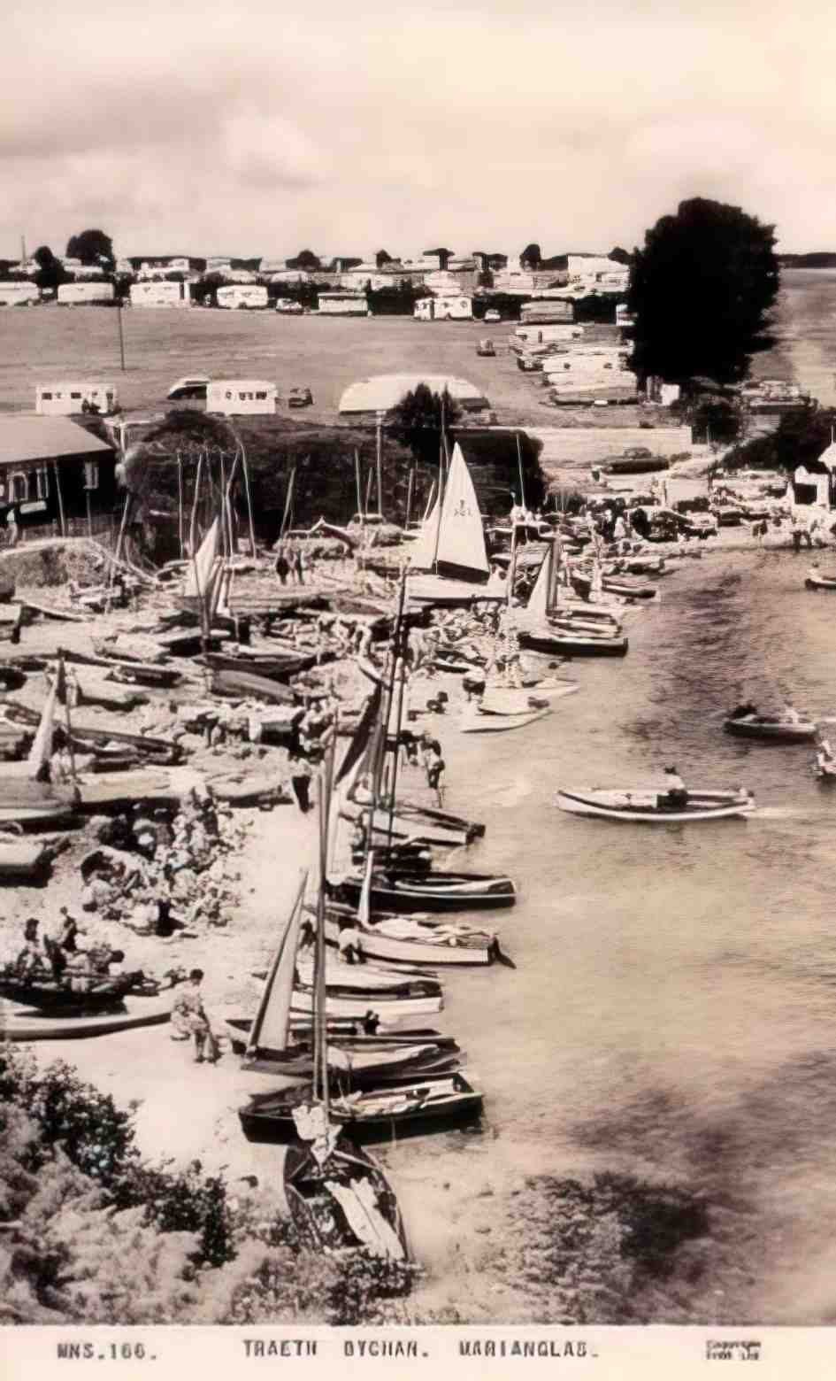Anglesey Marianglas Traeth Bychan Vintage A4 Photo Print