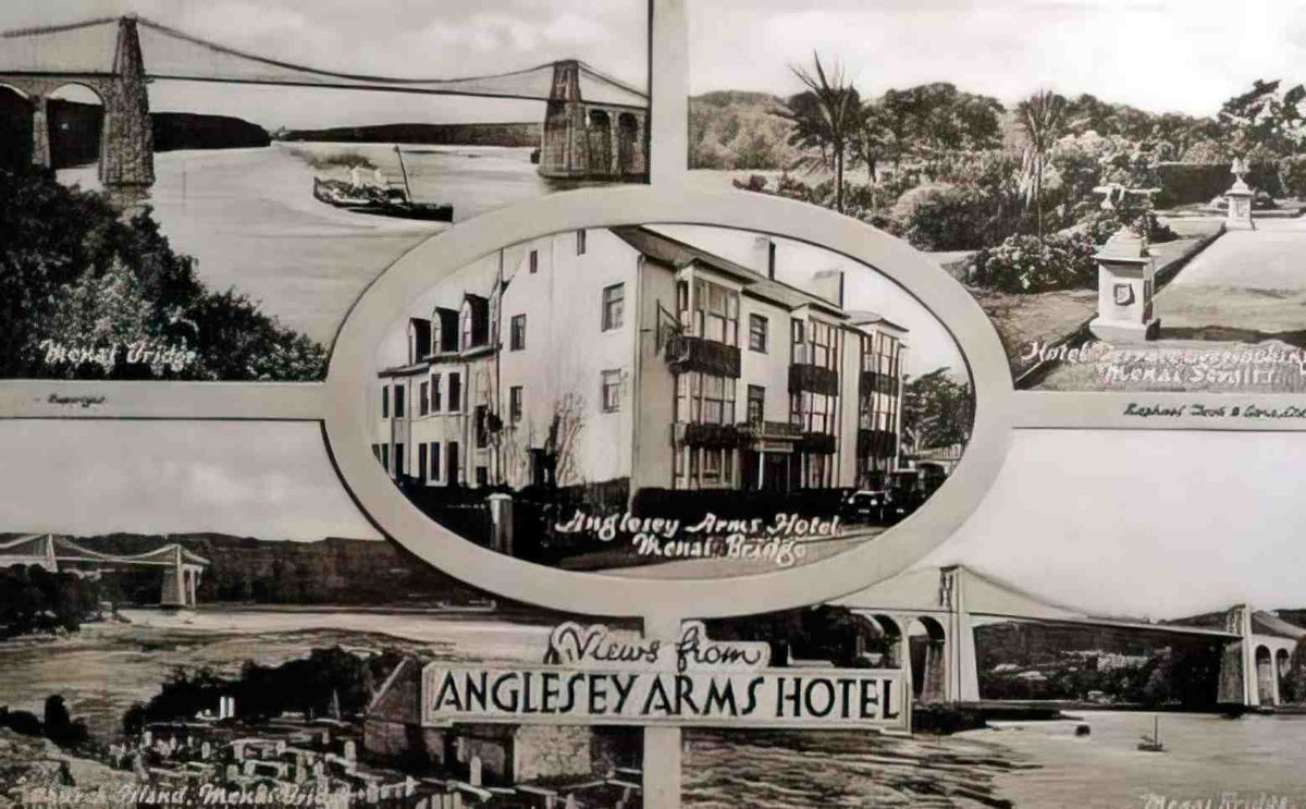 Anglesey Menai Anglesey Arms Multiview Postcard 12110105 Vintage A4 Photo Print